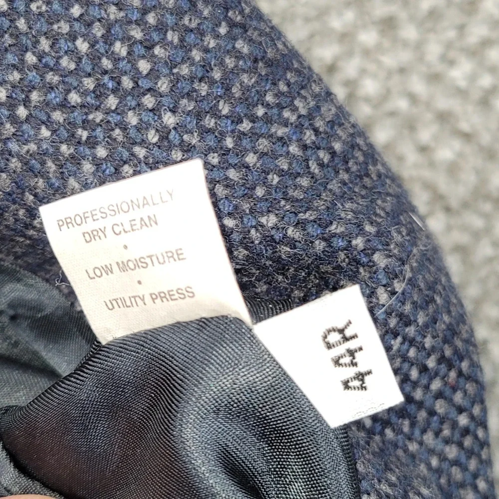Austin Reed Jacobson's Mens 44R Blue Micro Pattern 3 Button Blazer Sport Coat